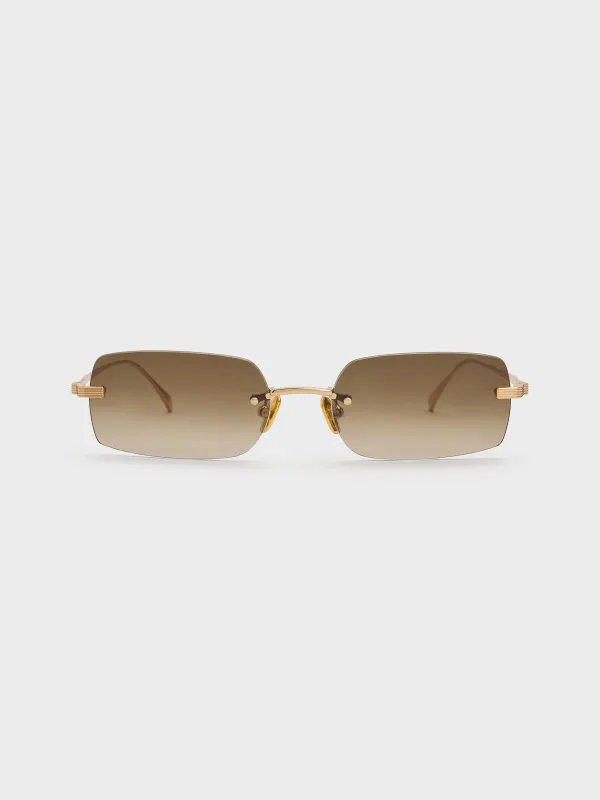 CHARLES & KEITH - Easton Rimless Rectangular Sunglasses made by Charles & Keith