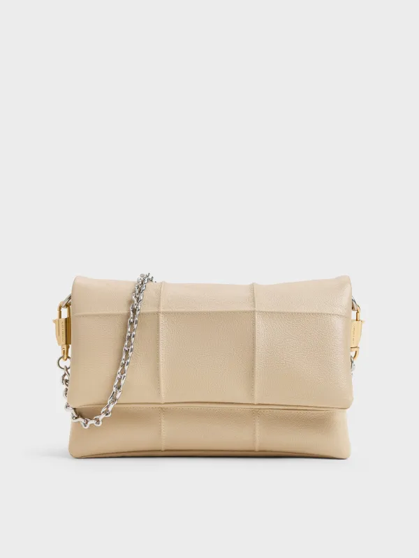 CHARLES & KEITH - Delfina Quilted Wallet On Chain made by Charles & Keith