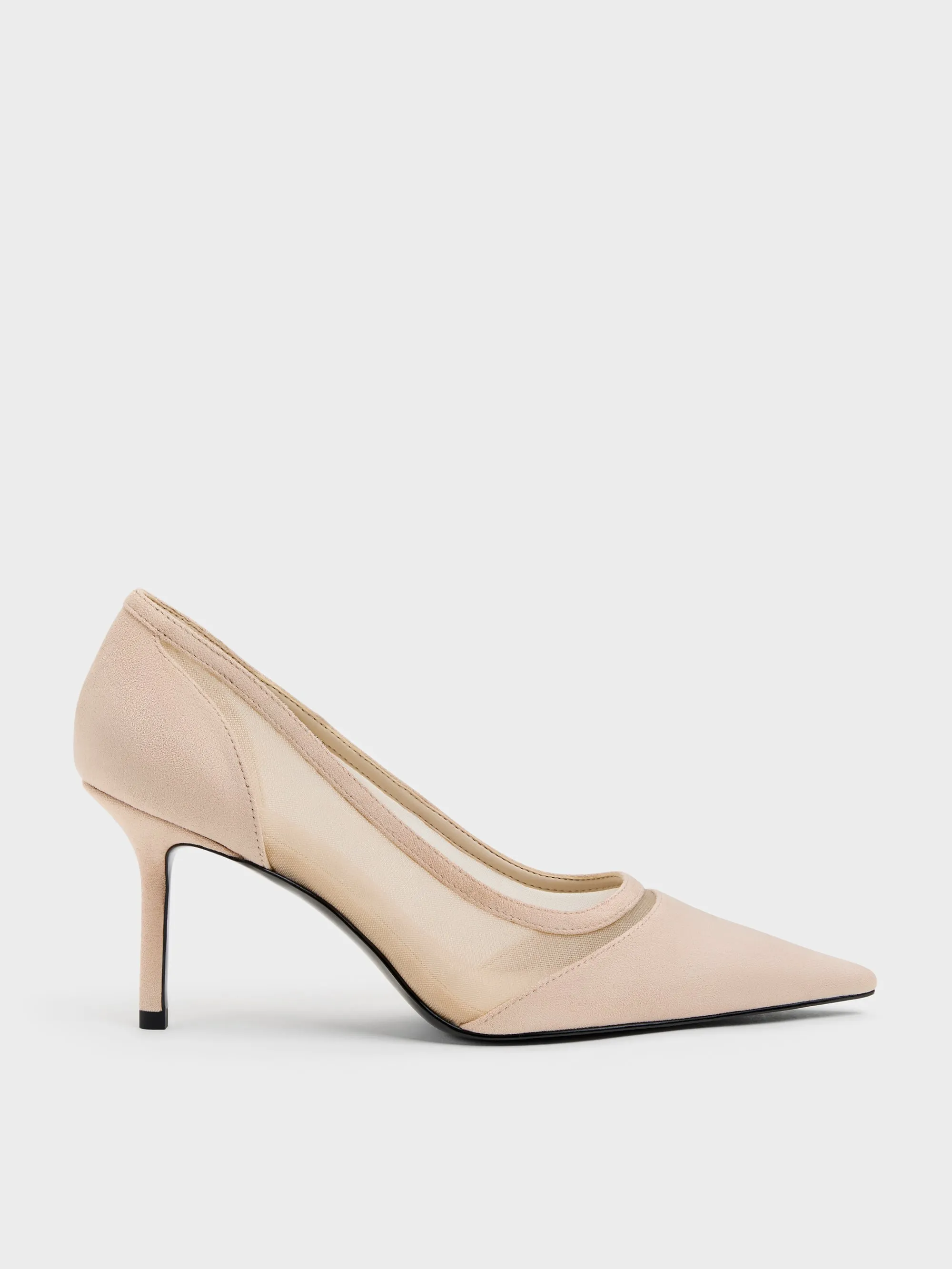CHARLES & KEITH - Faux Suede & Mesh Pointed Pumps sold by Charles & Keith