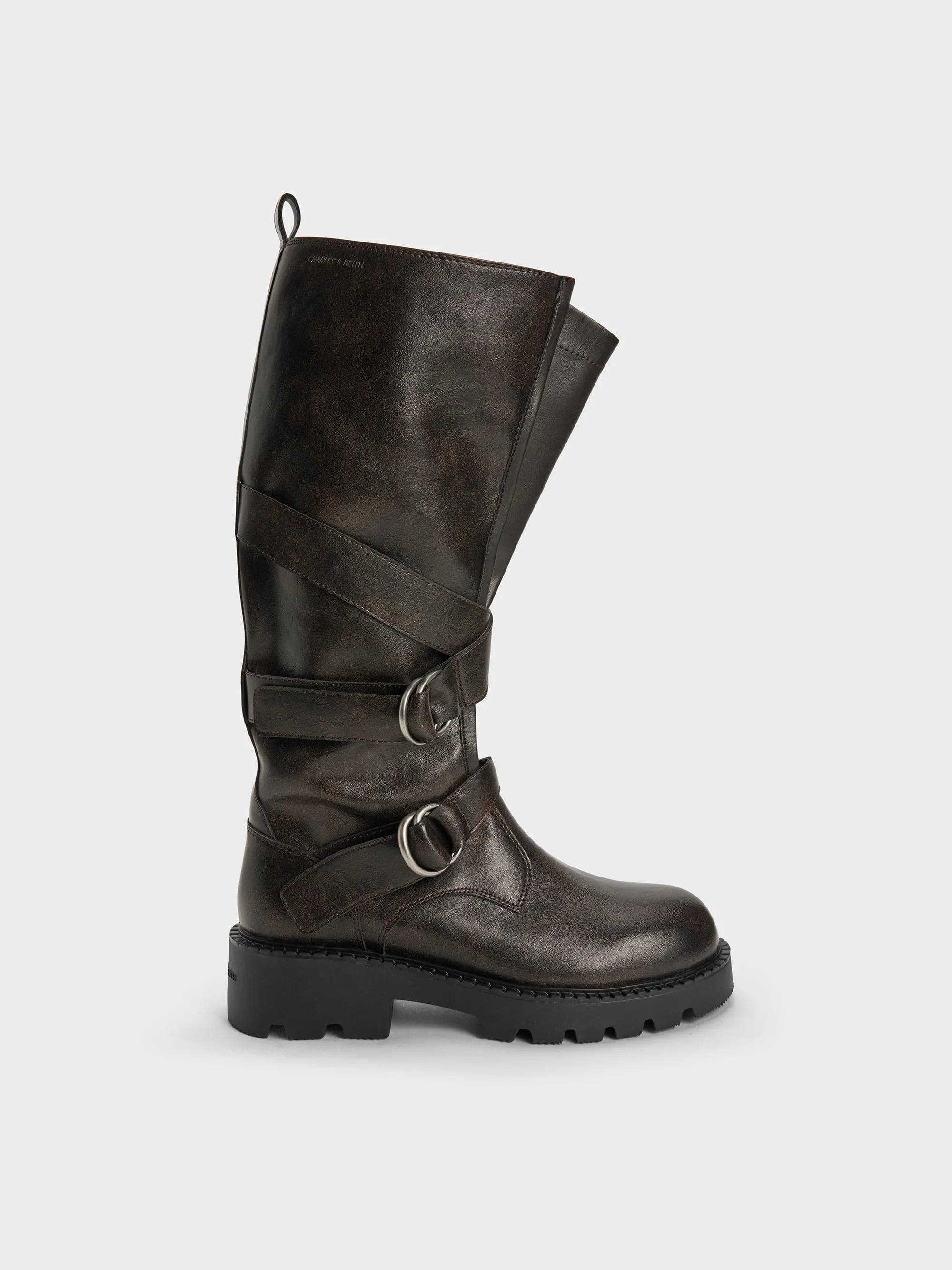 CHARLES & KEITH - Double-Strap Knee-High Boots sold by Charles & Keith