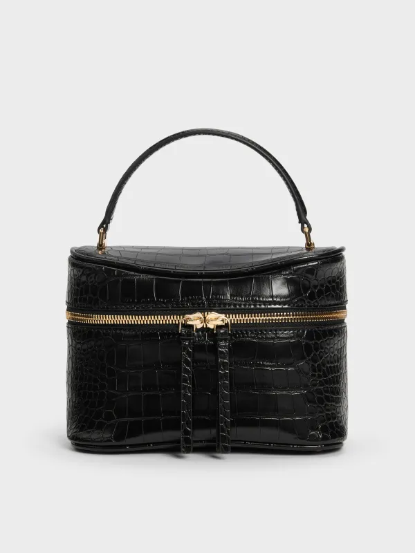 CHARLES & KEITH - Pansy Croc-Effect Vanity Bag made by Charles & Keith