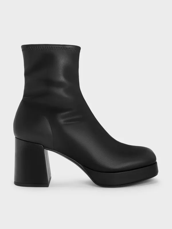 CHARLES & KEITH - Platform Ankle Boots made by Charles & Keith
