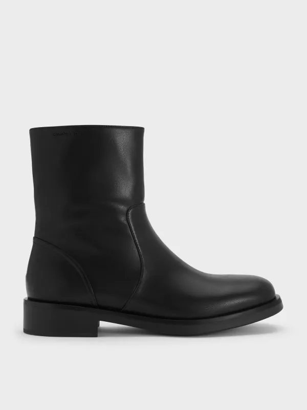 CHARLES & KEITH - Side-Zip Ankle Boots made by Charles & Keith
