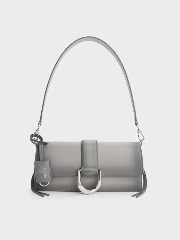 CHARLES & KEITH - Gabine Leather Burnished Shoulder Bag made by Charles & Keith
