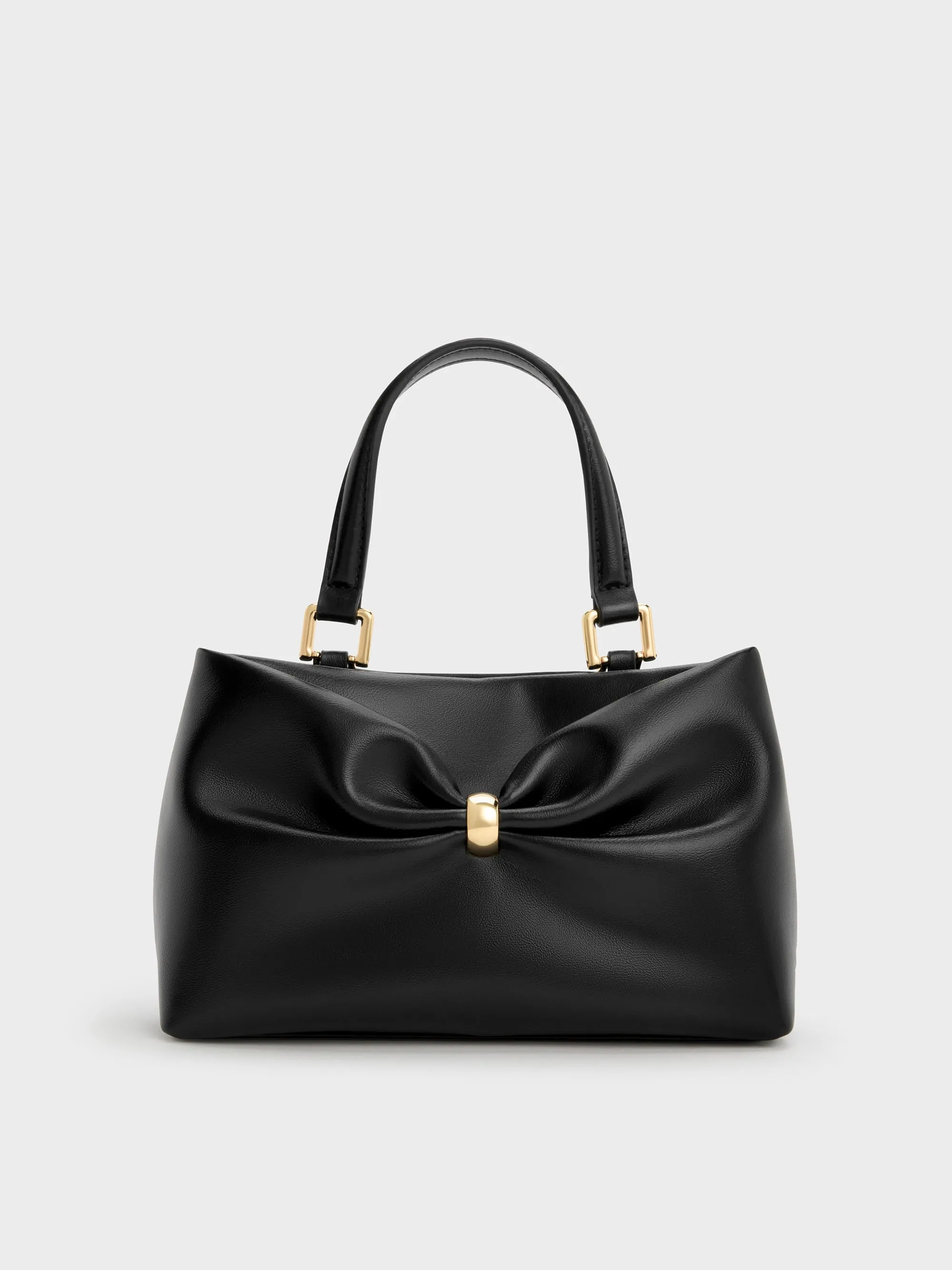 CHARLES & KEITH - Halsey Ruched Top Handle Bag sold by Charles & Keith
