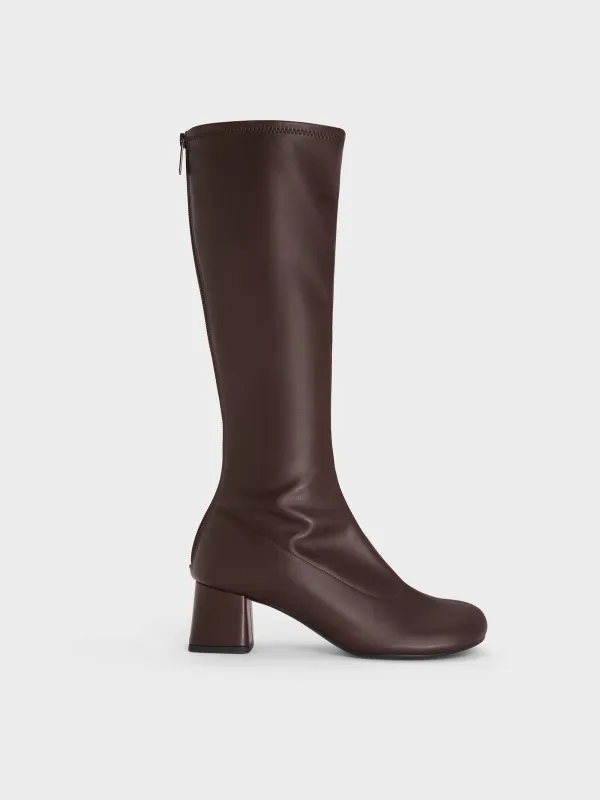 CHARLES & KEITH - Block-Heel Knee-High Boots made by Charles & Keith
