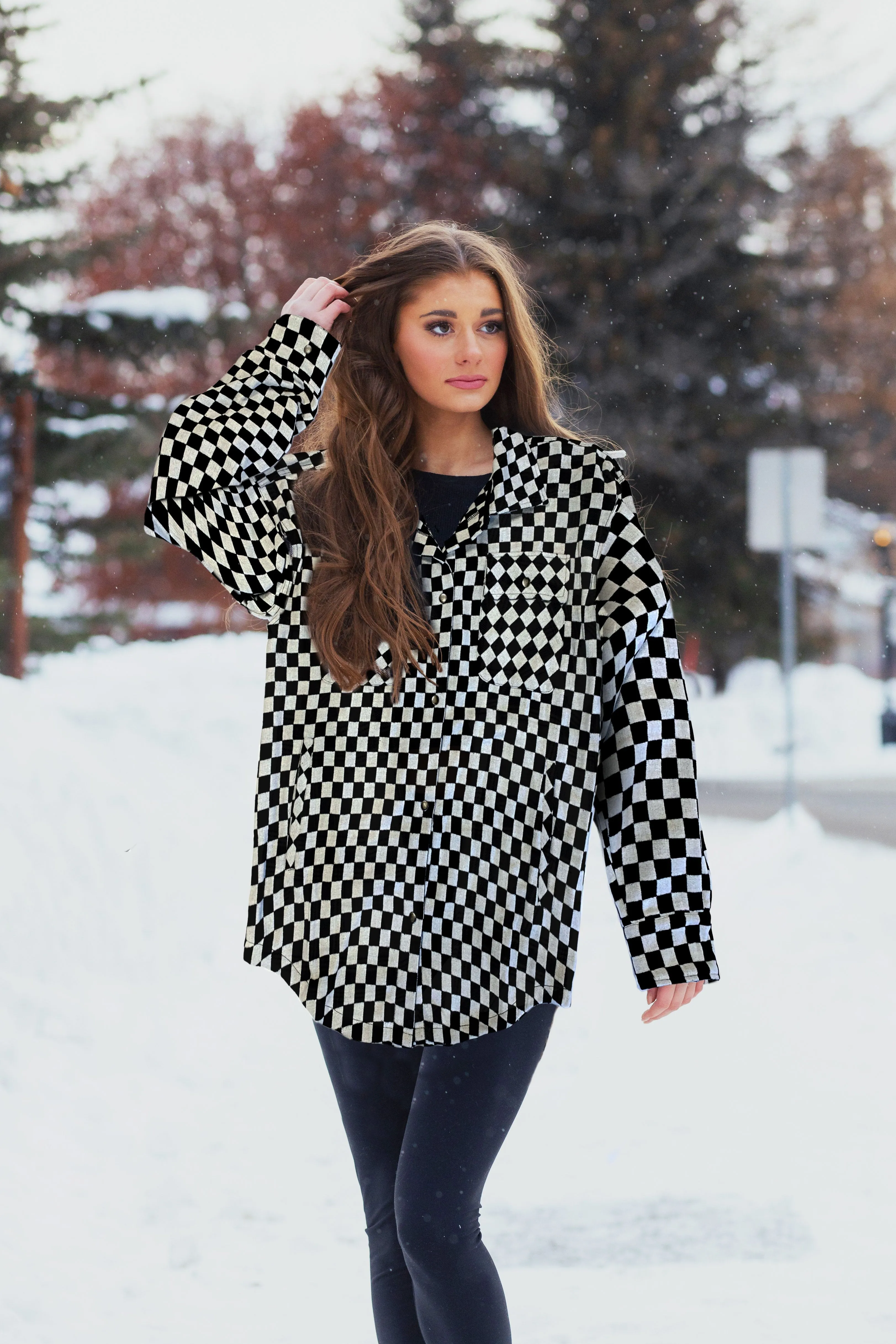 Women's Brushed Tweed Shacket sold by Fornia product image thumbnail 3