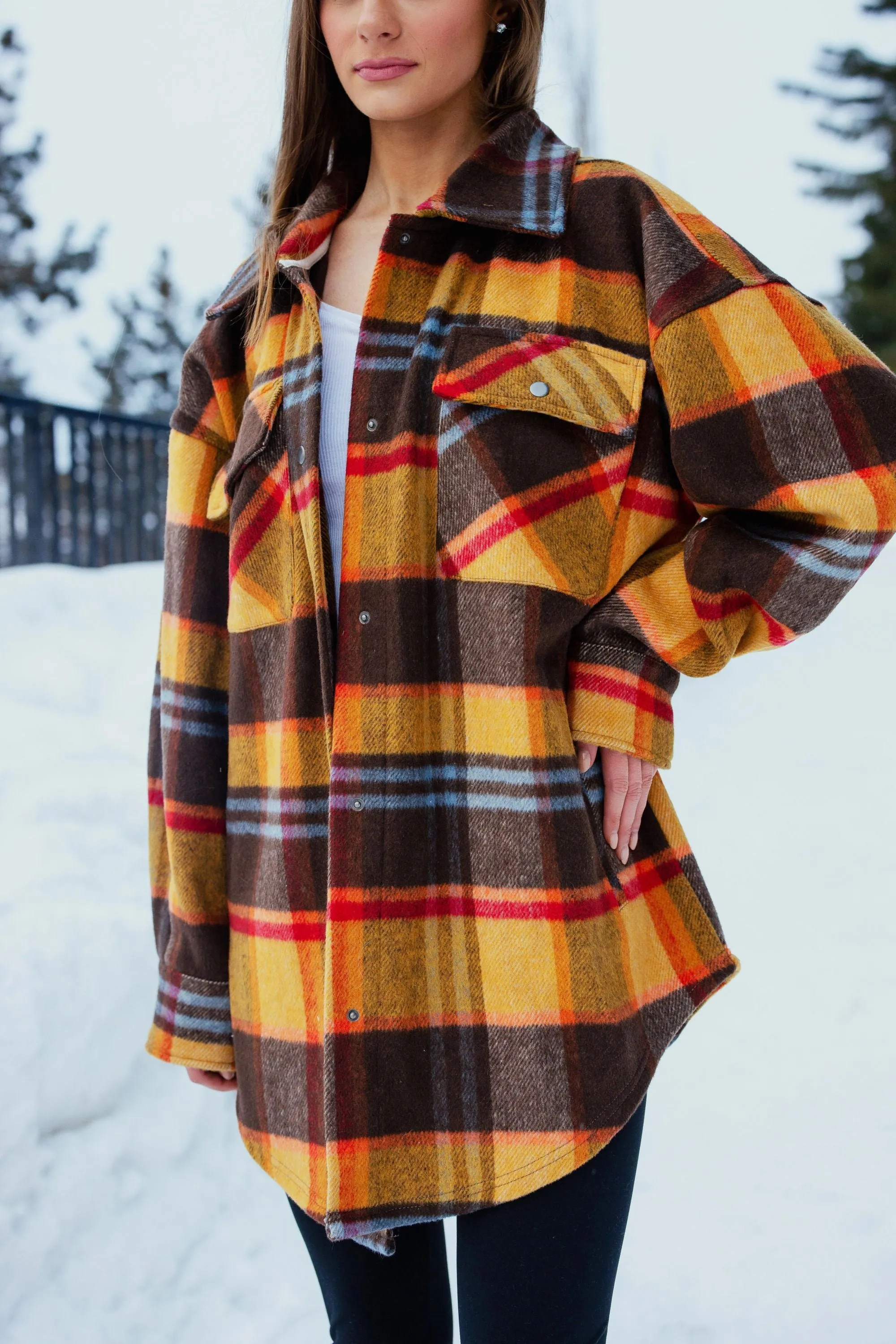 Women's Brushed Tweed Shacket sold by Fornia product image thumbnail 5