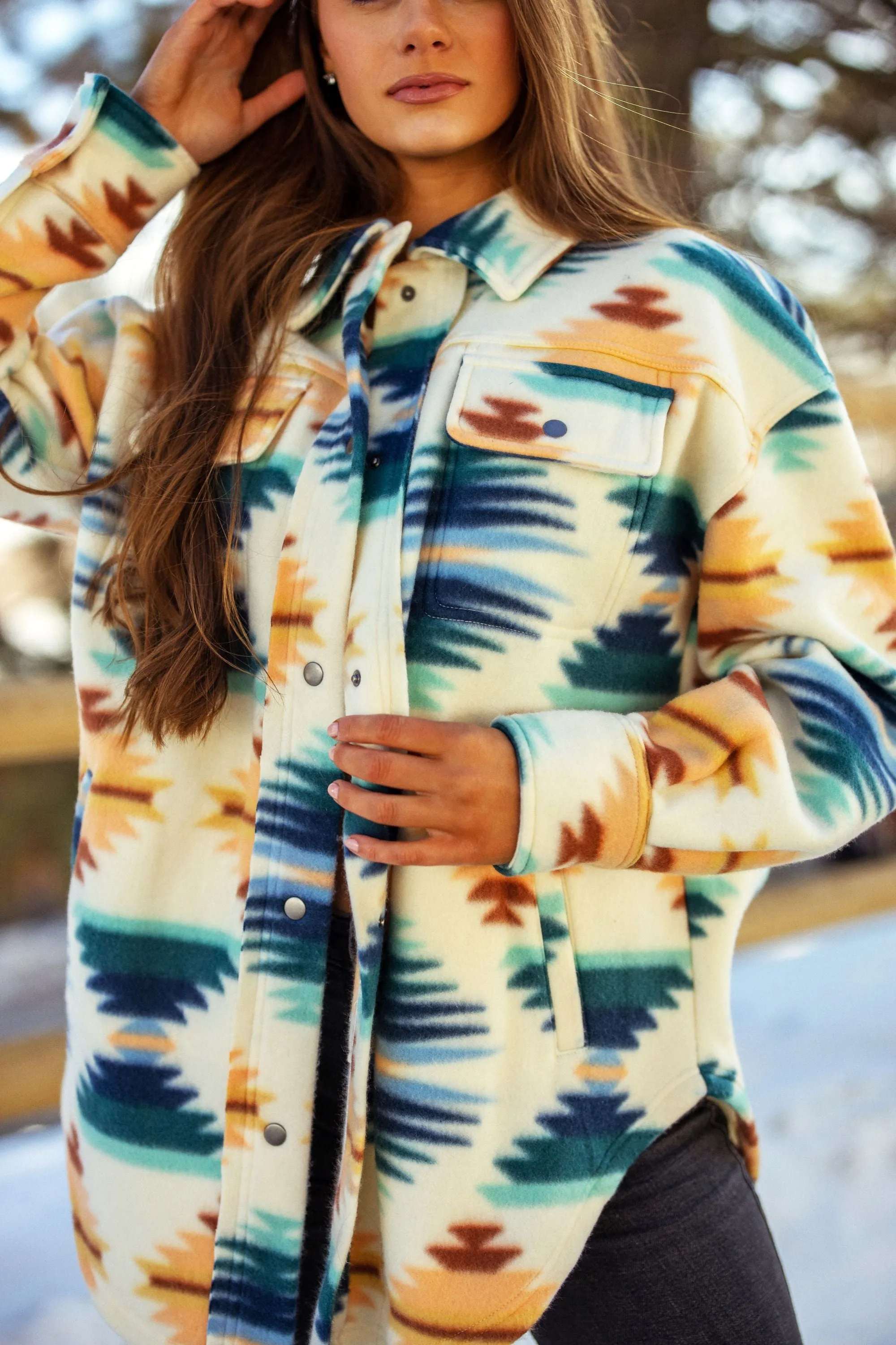 Women's Polar Fleece Shacket (Final Few) sold by Fornia product image thumbnail 2