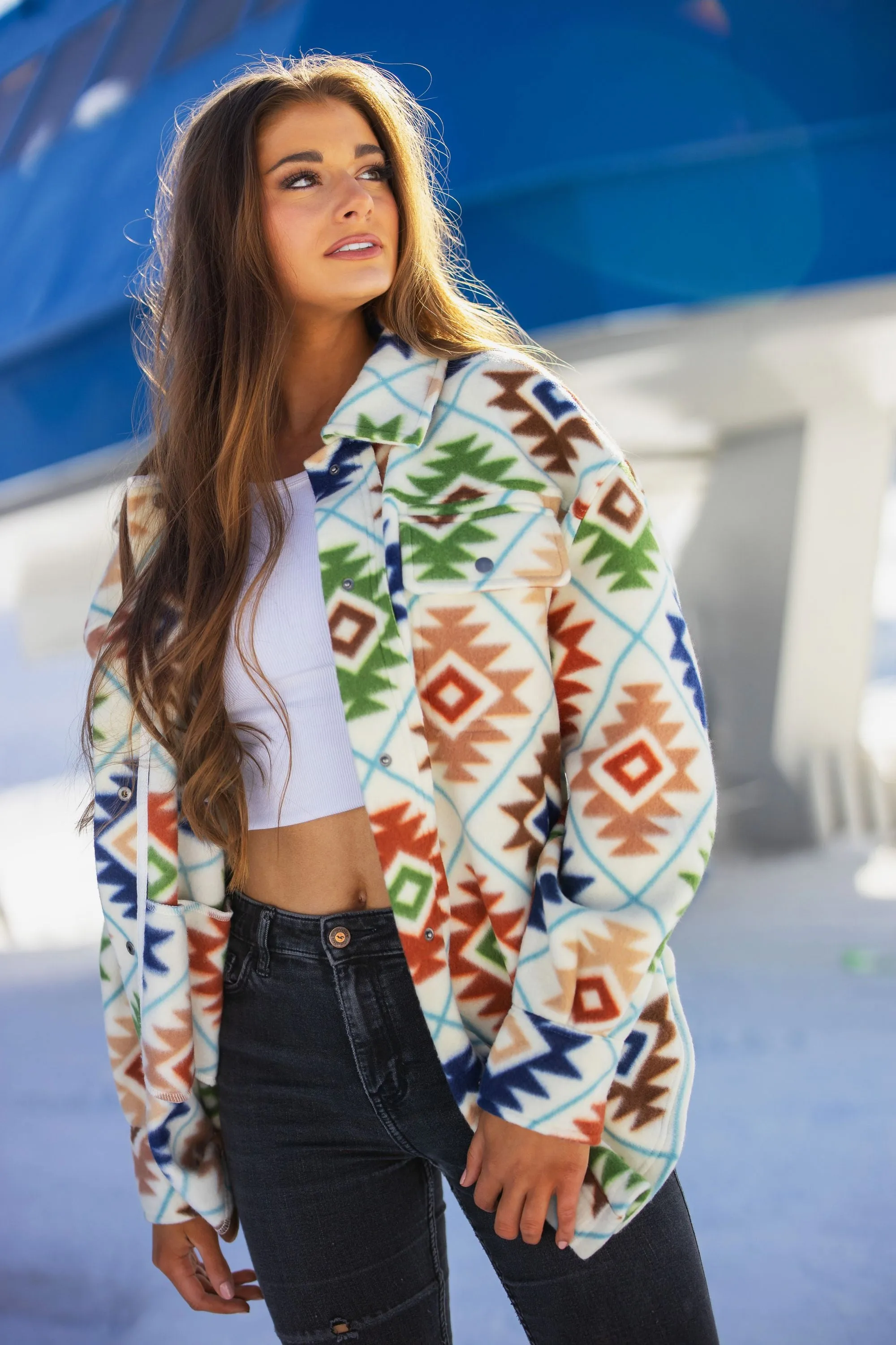 Women's Polar Fleece Shacket sold by Fornia product image thumbnail 3