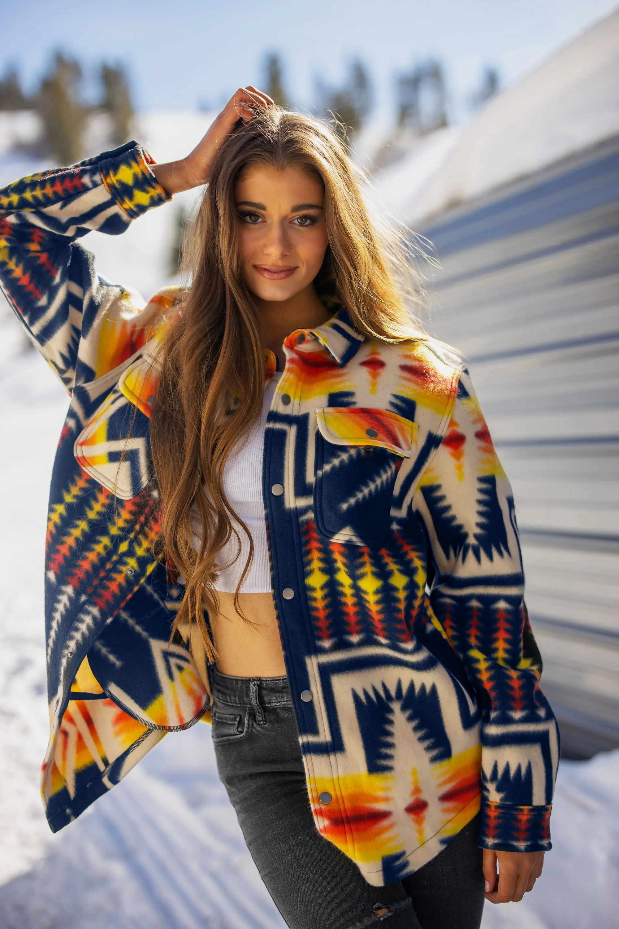 Women's Polar Fleece Shacket sold by Fornia product image thumbnail 2