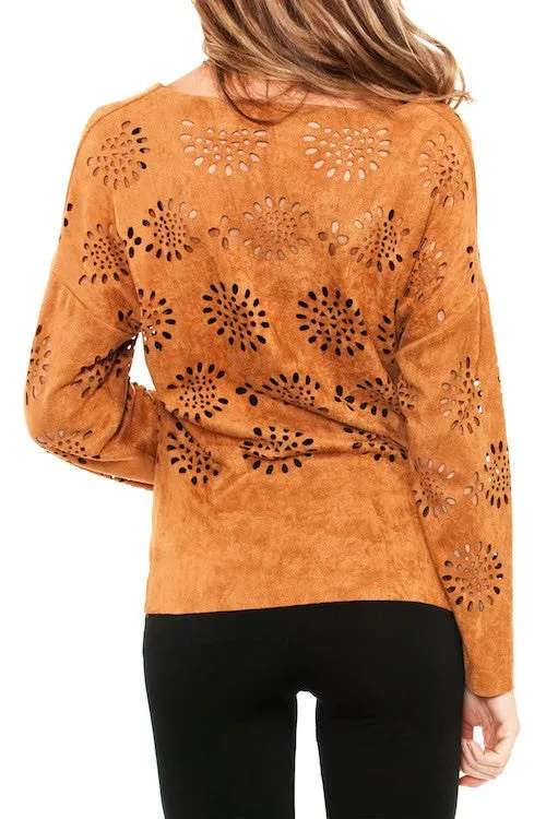 Women’s Faux Suede Blouse sold by Fornia product image thumbnail 3