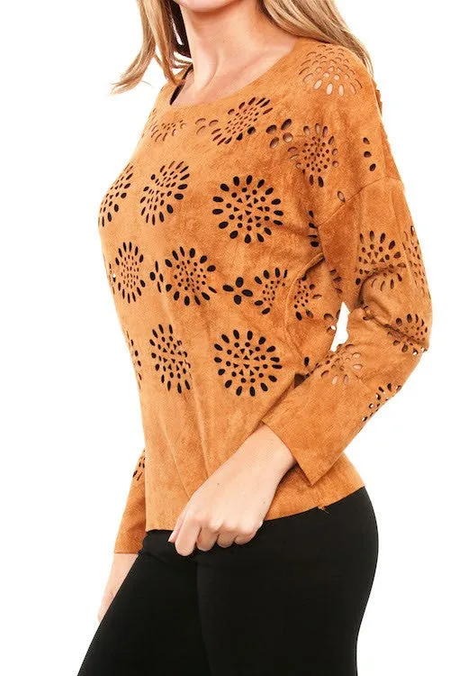 Women’s Faux Suede Blouse sold by Fornia product image thumbnail 2