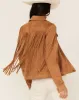Women's Fringe Suede Trucker Jacket sold by Fornia