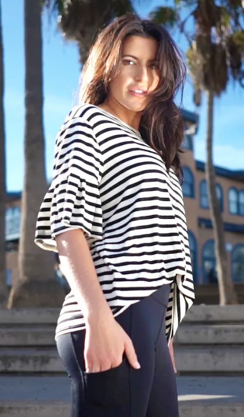 Women's Ruffle Sleeve Tee sold by Fornia product image thumbnail 2