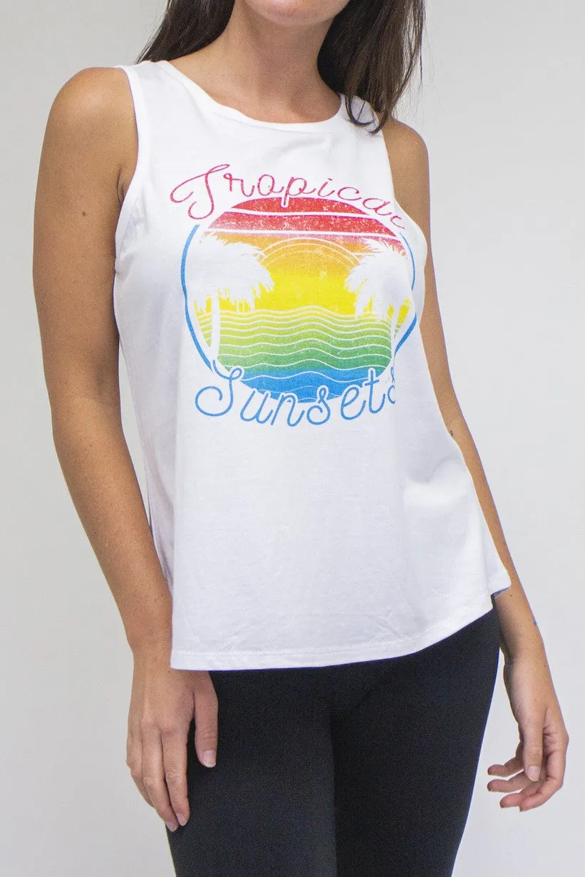 Women's Graphic Tank Palm Tree sold by Fornia