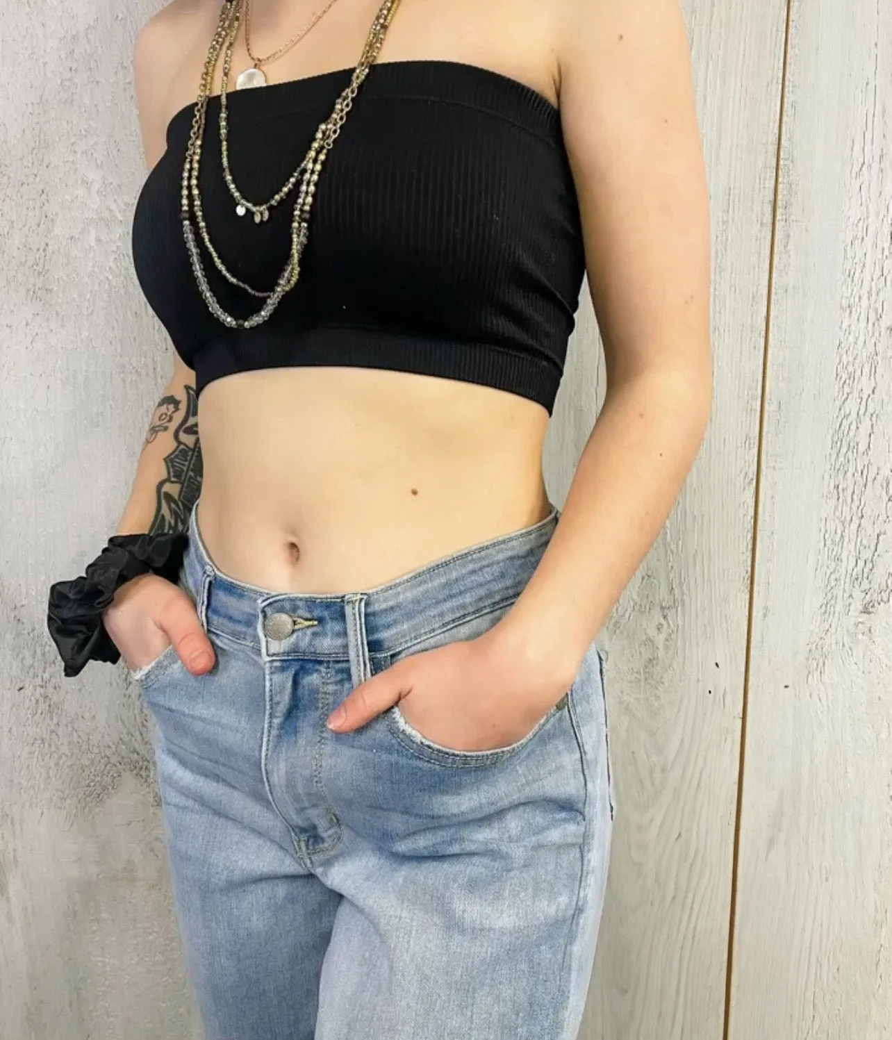 Women's Ribbed Bandeau sold by Fornia