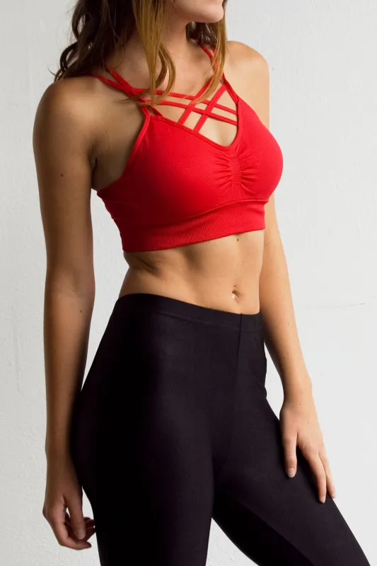 Women's Lattice Front Bralette sold by Fornia