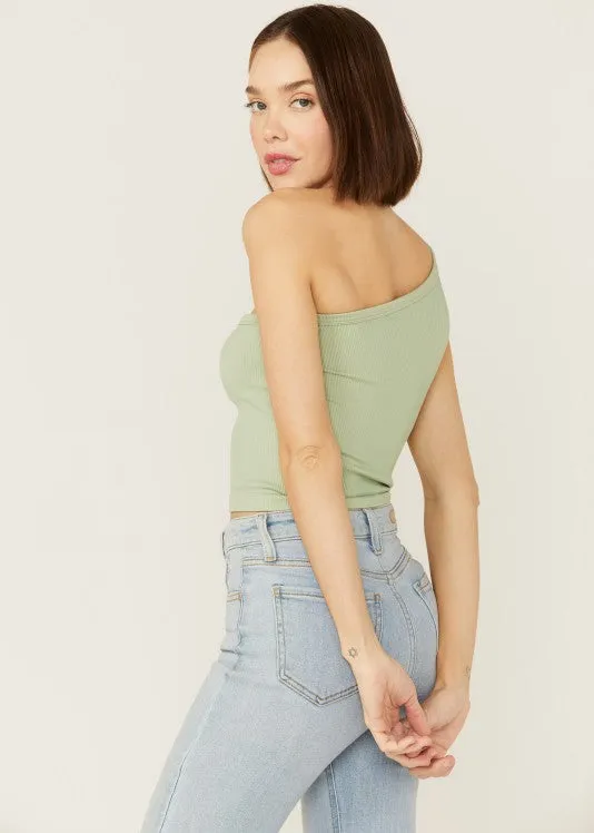 Women's Ribbed One Shoulder Top sold by Fornia product image thumbnail 2