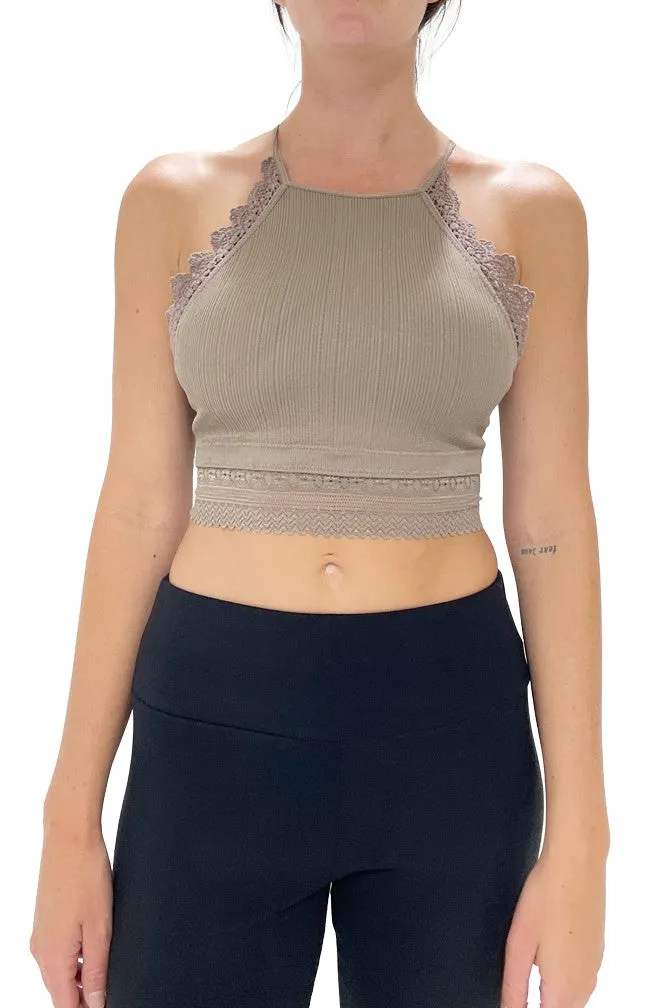 Women's Lace High Neck Bralette sold by Fornia product image thumbnail 4