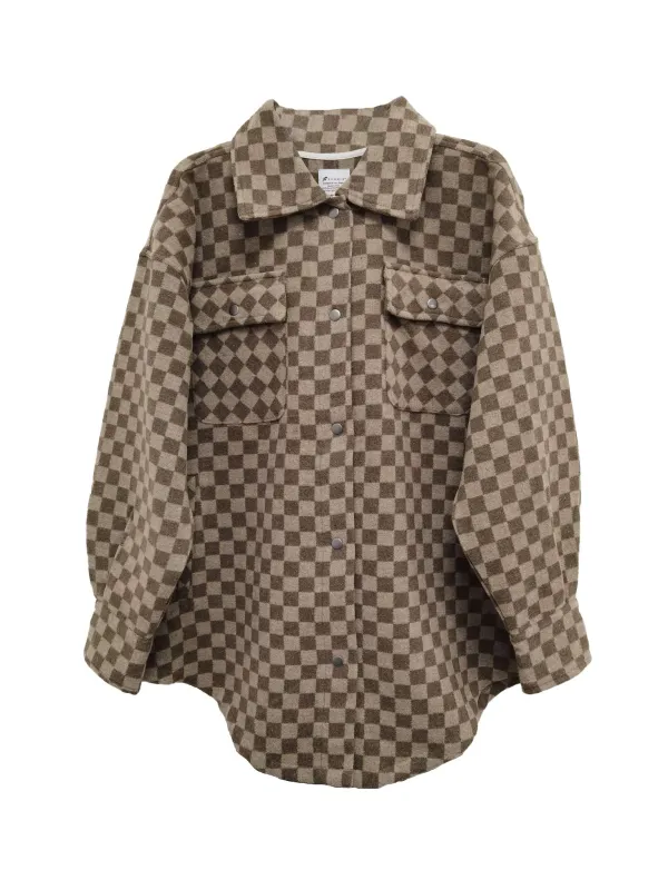 Men's Shacket Checkerboard sold by Fornia
