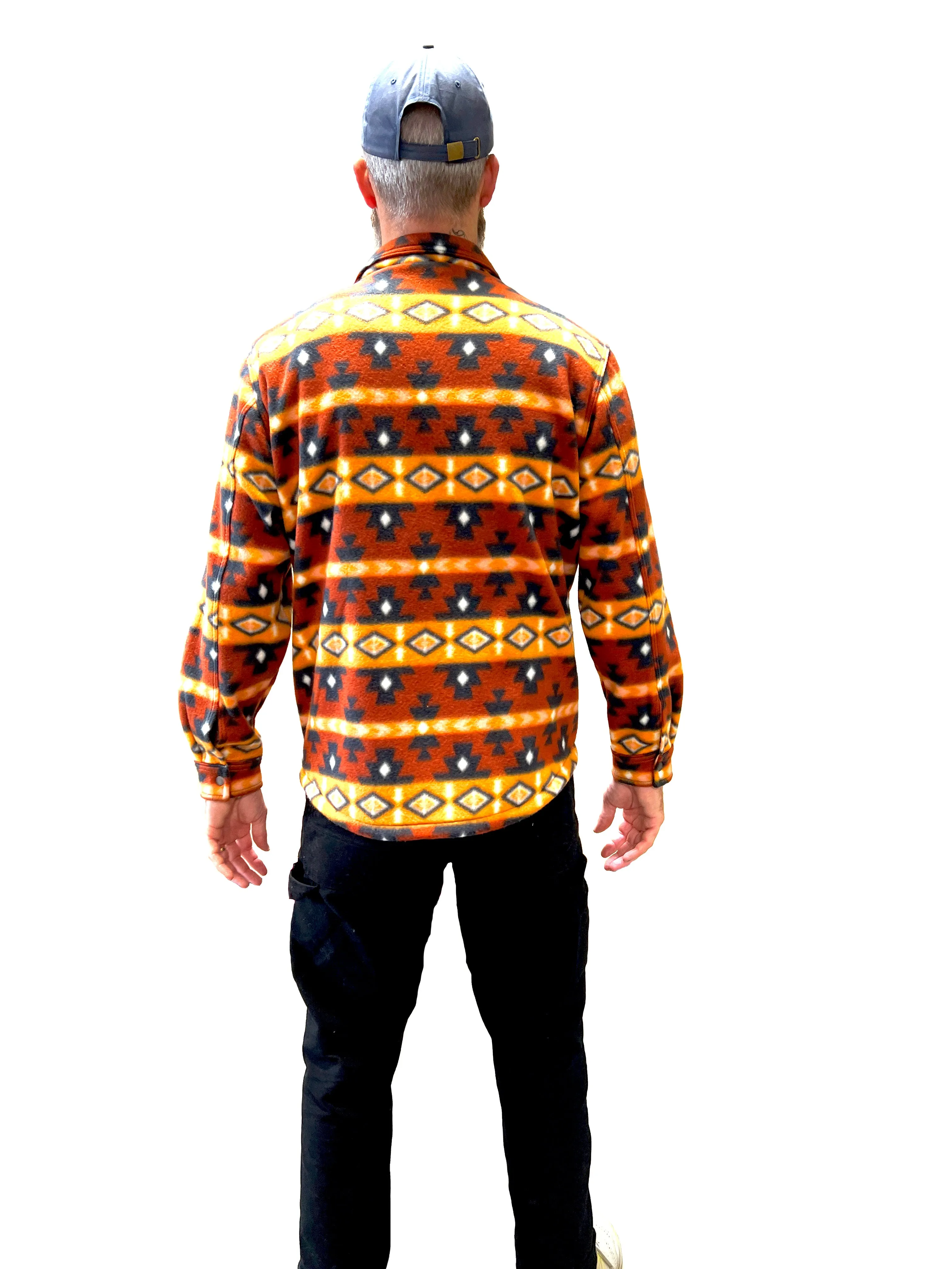 Men's Shacket Rust Aztec sold by Fornia product image thumbnail 3
