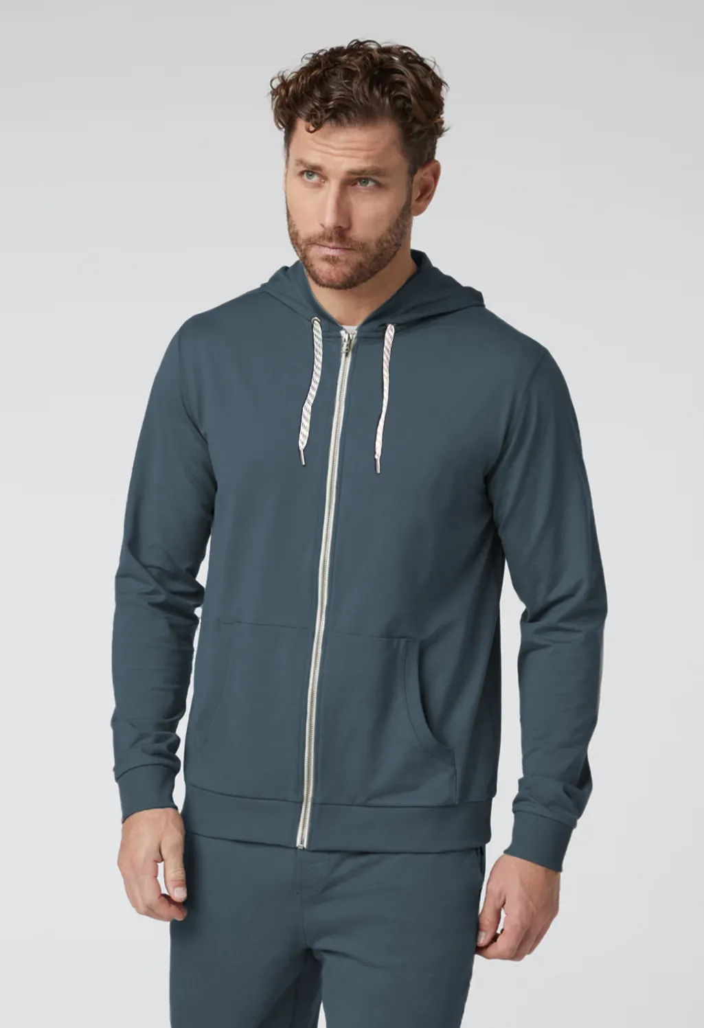Men's Yoga Zip-Up Hoodie sold by Fornia product image thumbnail 2