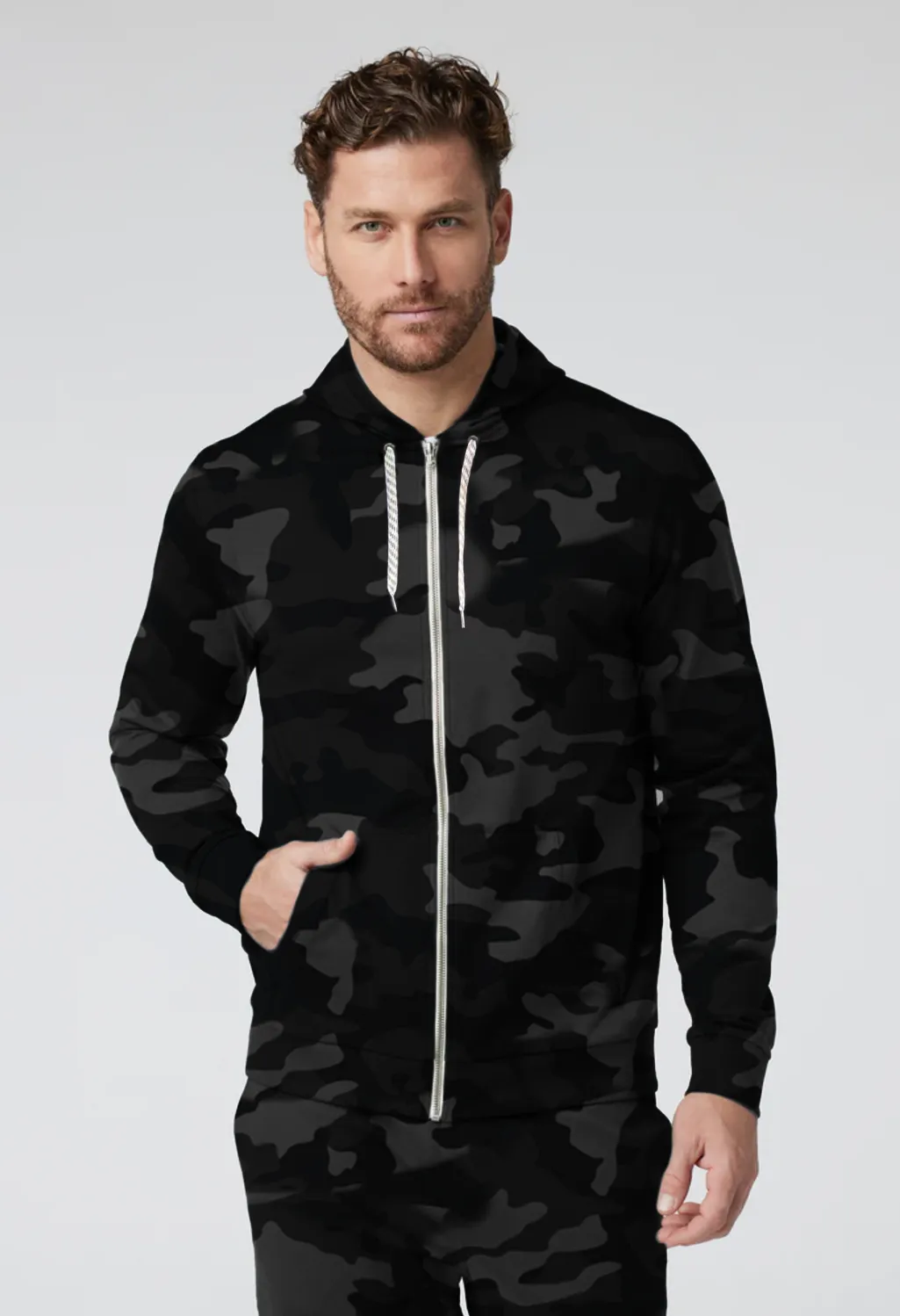 Men's Yoga Zip-Up Hoodie sold by Fornia product image thumbnail 3