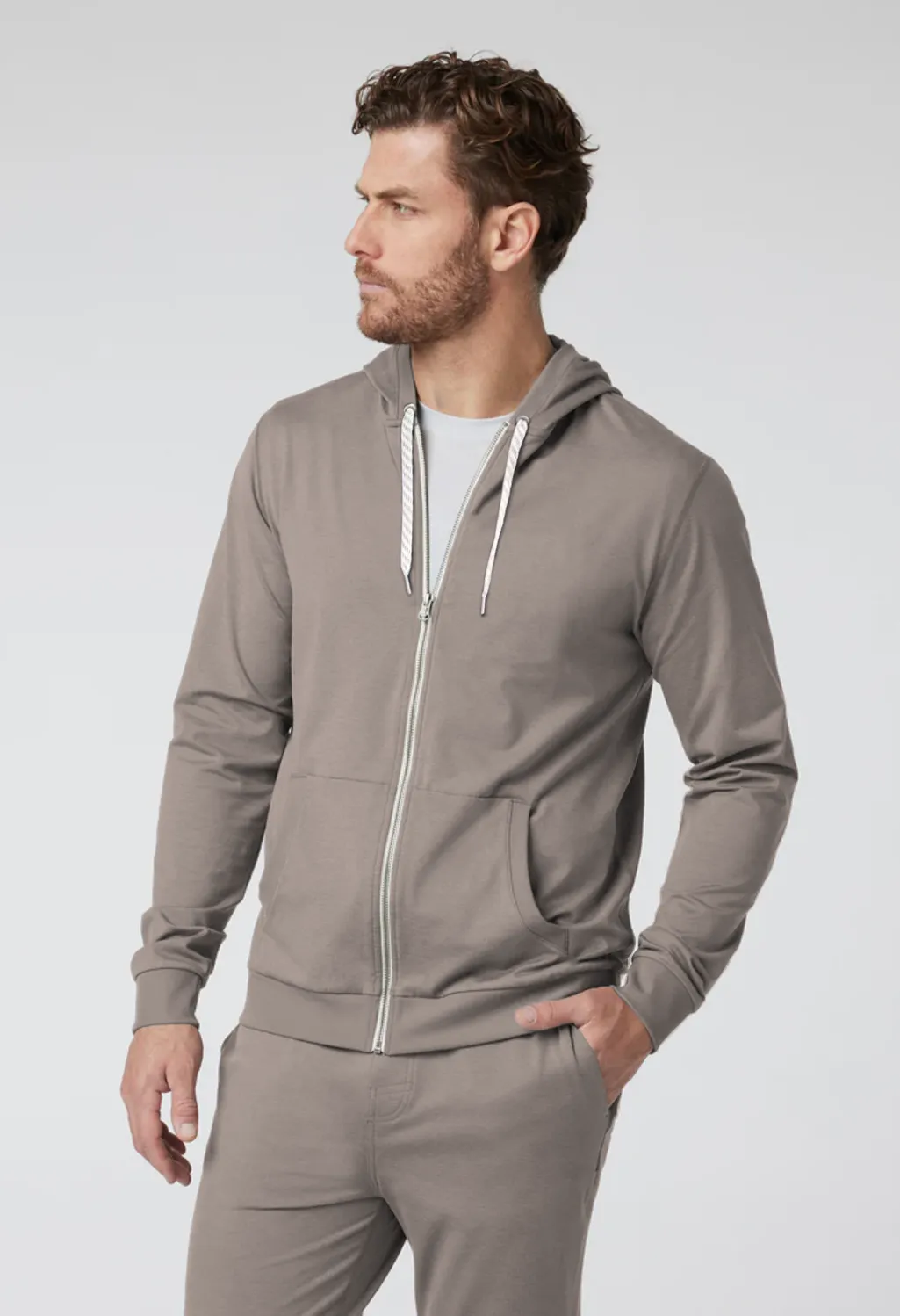 Men's Yoga Zip-Up Hoodie sold by Fornia product image thumbnail 4