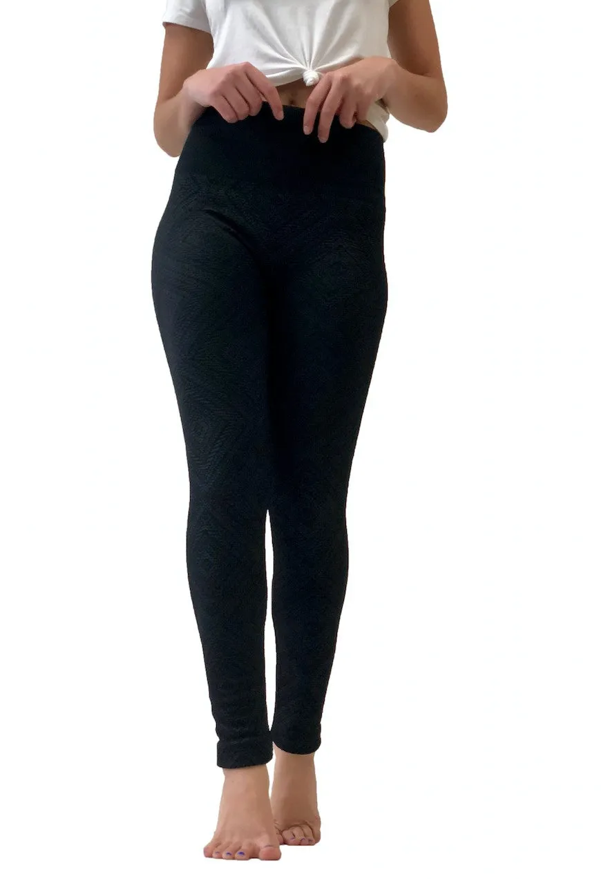 Embossed Fleece Lined Legging sold by Fornia