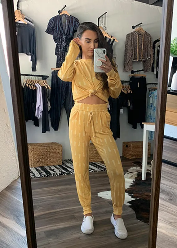 Lounge Set Mustard Ikat sold by Fornia