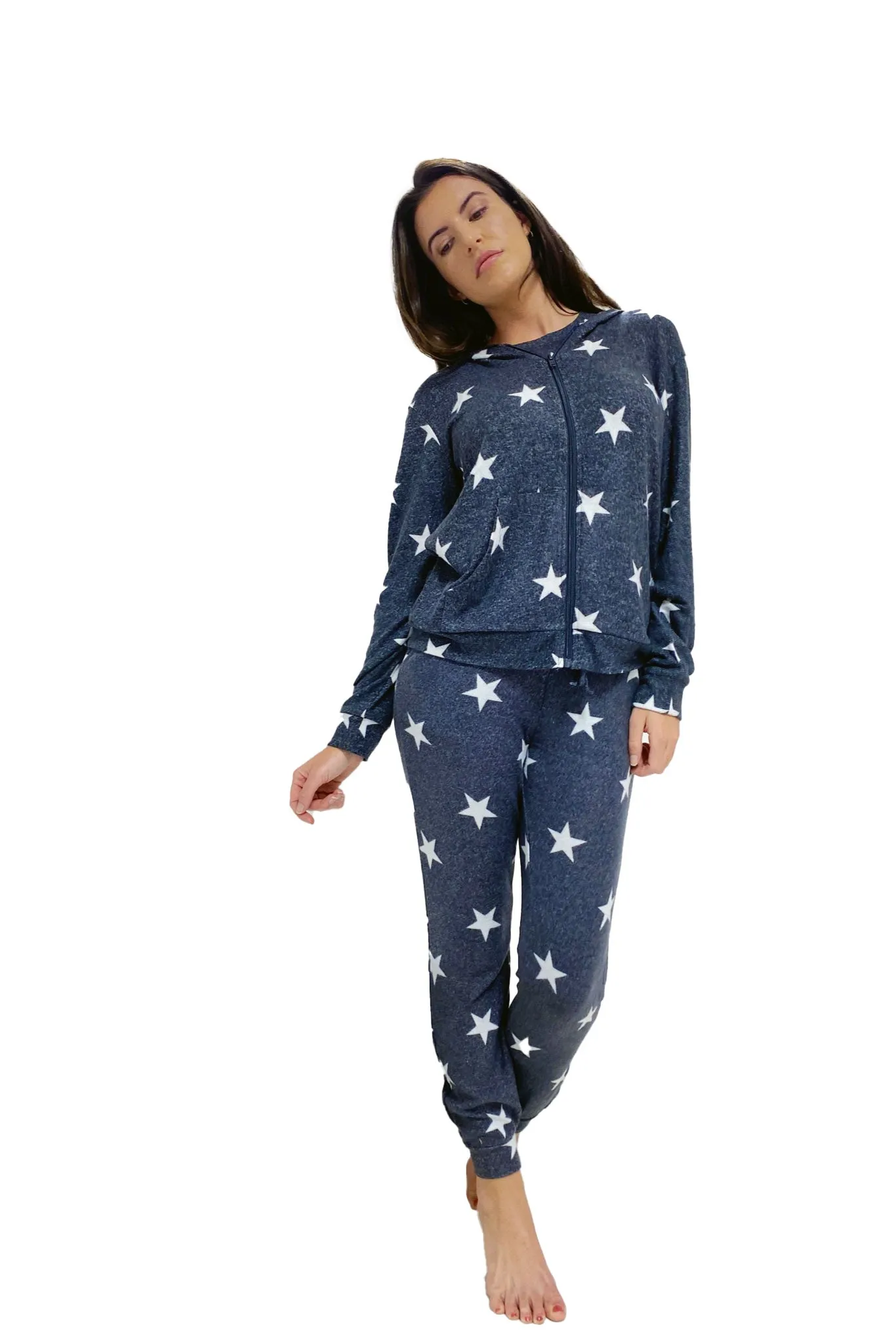 Lounge Set Hoodie and Pant Black Star sold by Fornia product image thumbnail 2