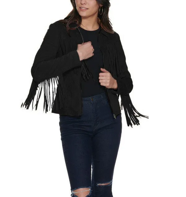 Fringe Moto Jacket Black sold by Fornia