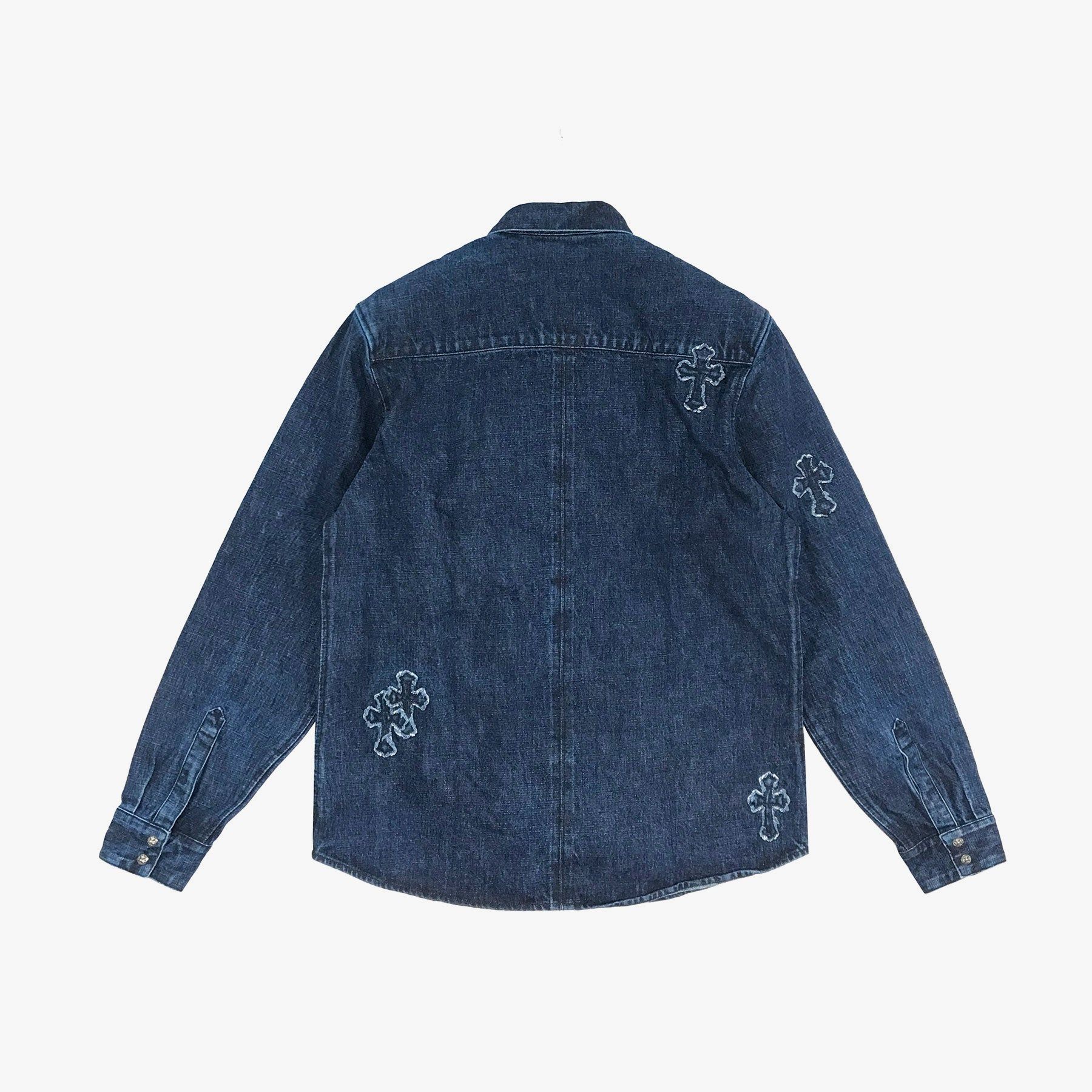 CHROME HEARTS Denim Cross Patch Shirt sold by Shengli Road Market product image thumbnail 2