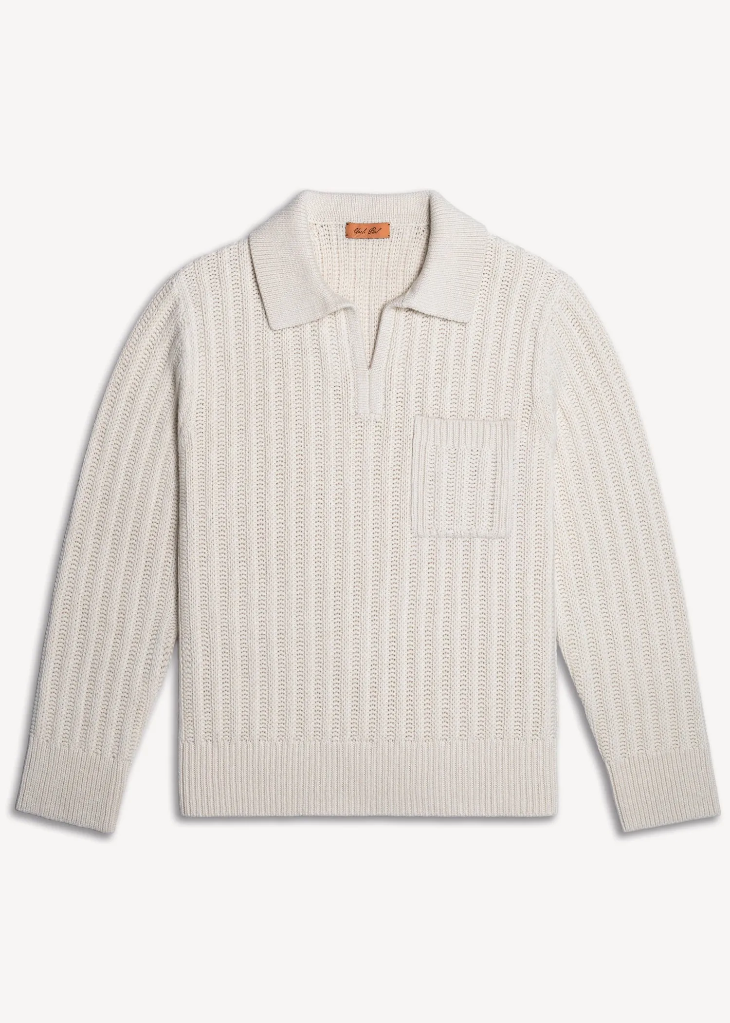Merino Polo Sweater - Cream sold by Uncle Purl