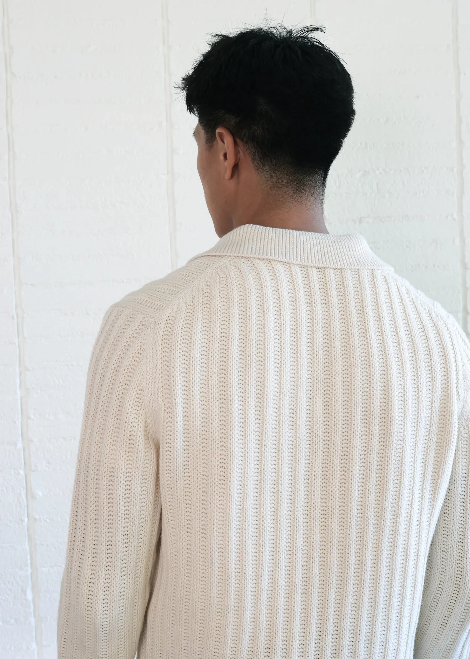Merino Polo Sweater - Cream sold by Uncle Purl product image thumbnail 5