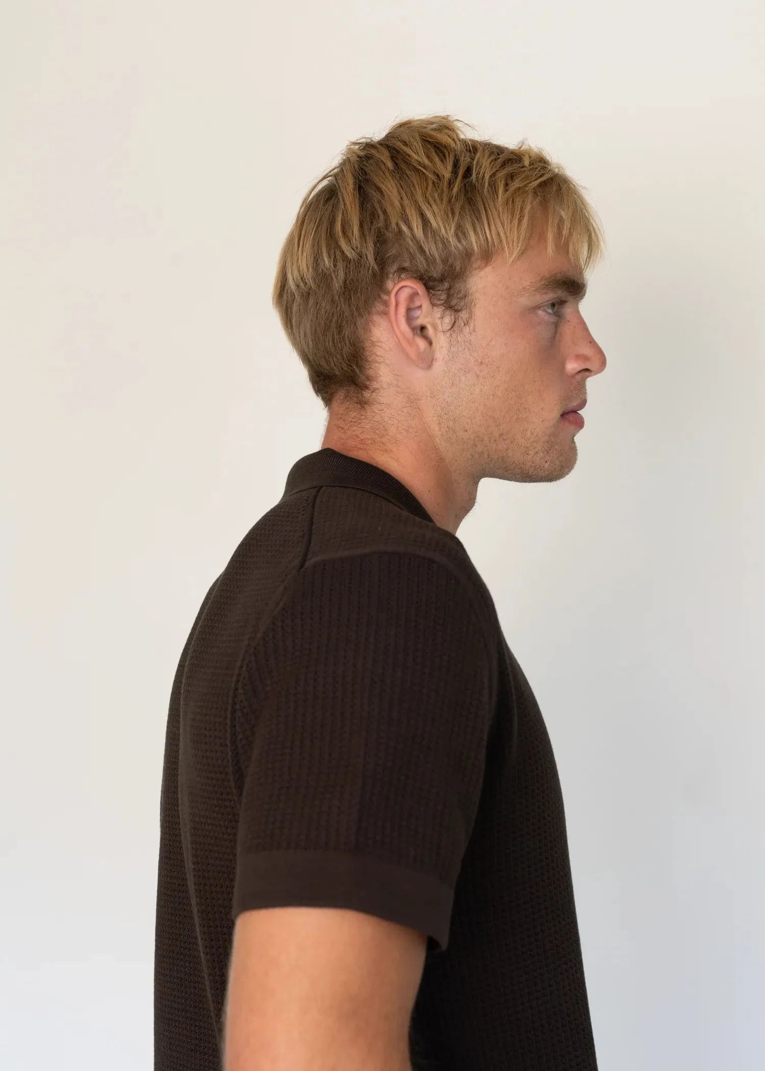 Mercer Cotton Classic Polo - Java Brown sold by Uncle Purl product image thumbnail 3