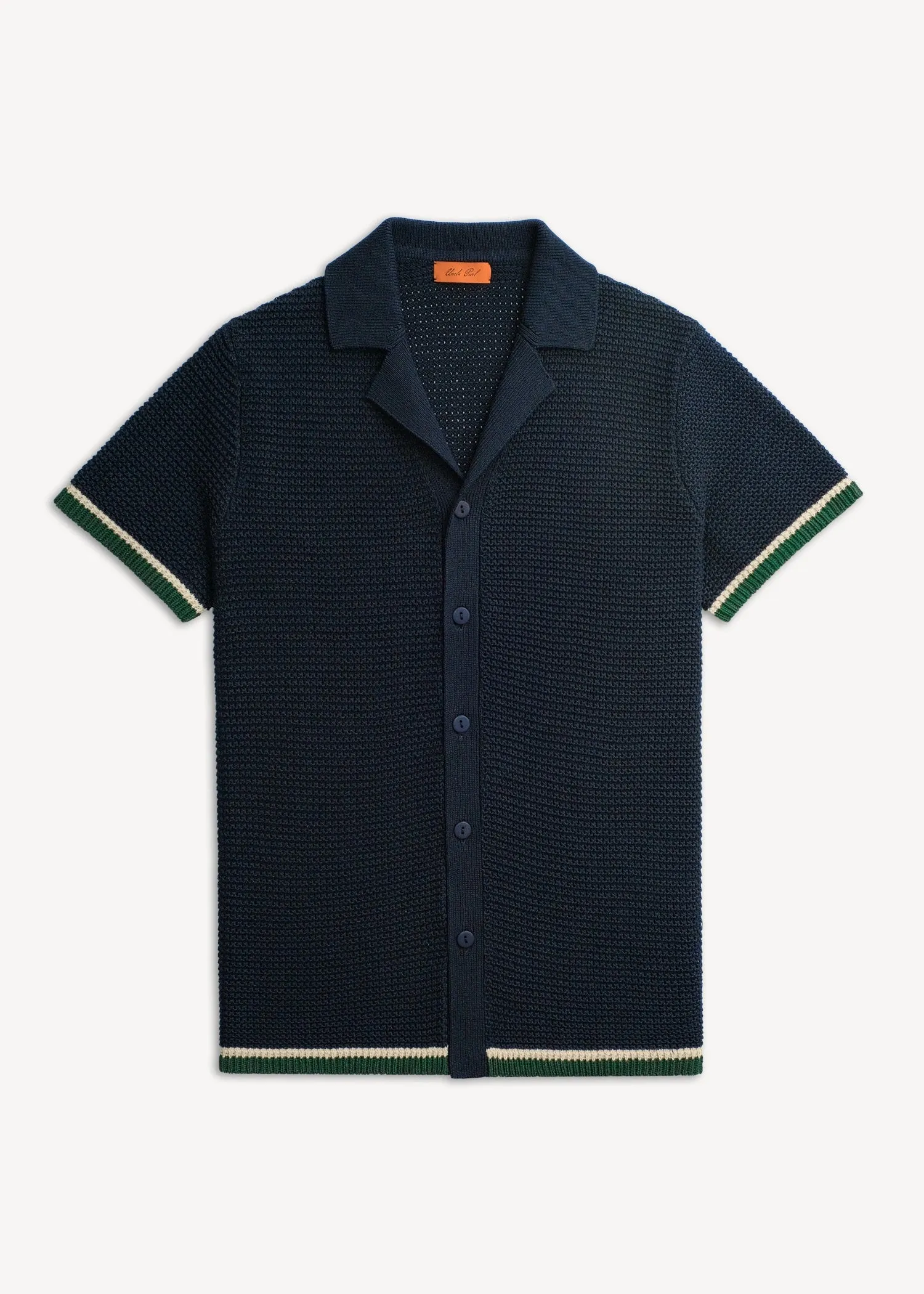 Linen Loop Stitch Shirt - Deep Navy sold by Uncle Purl