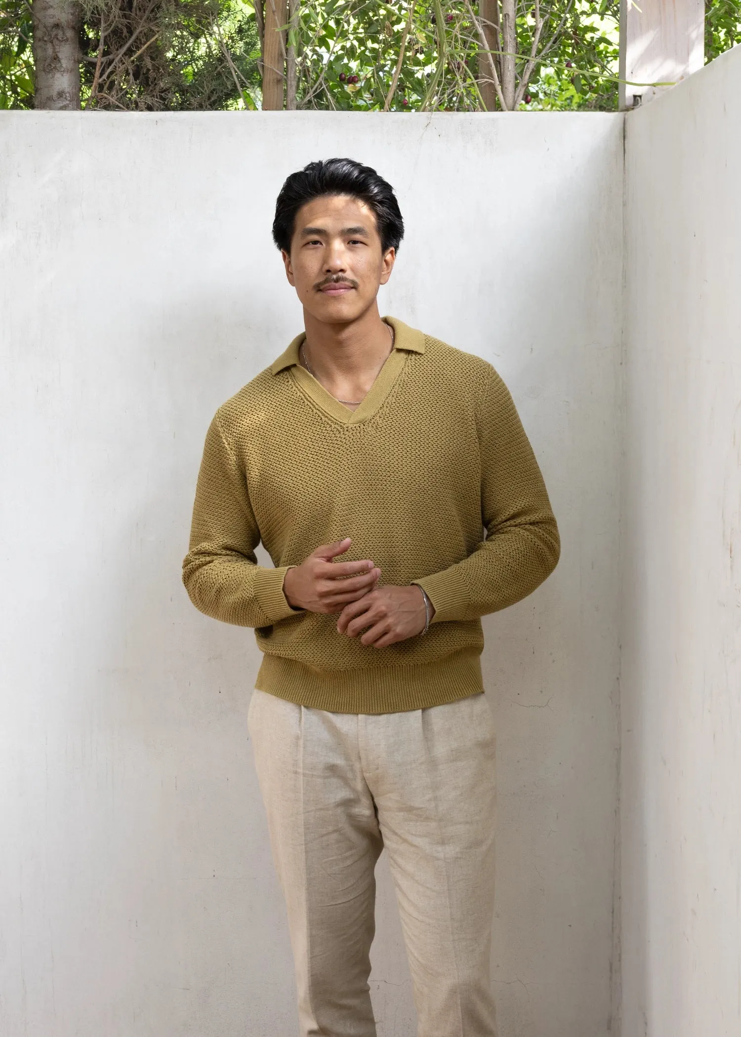 Linen Open Knit Pullover - Pistachio Green sold by Uncle Purl product image thumbnail 2