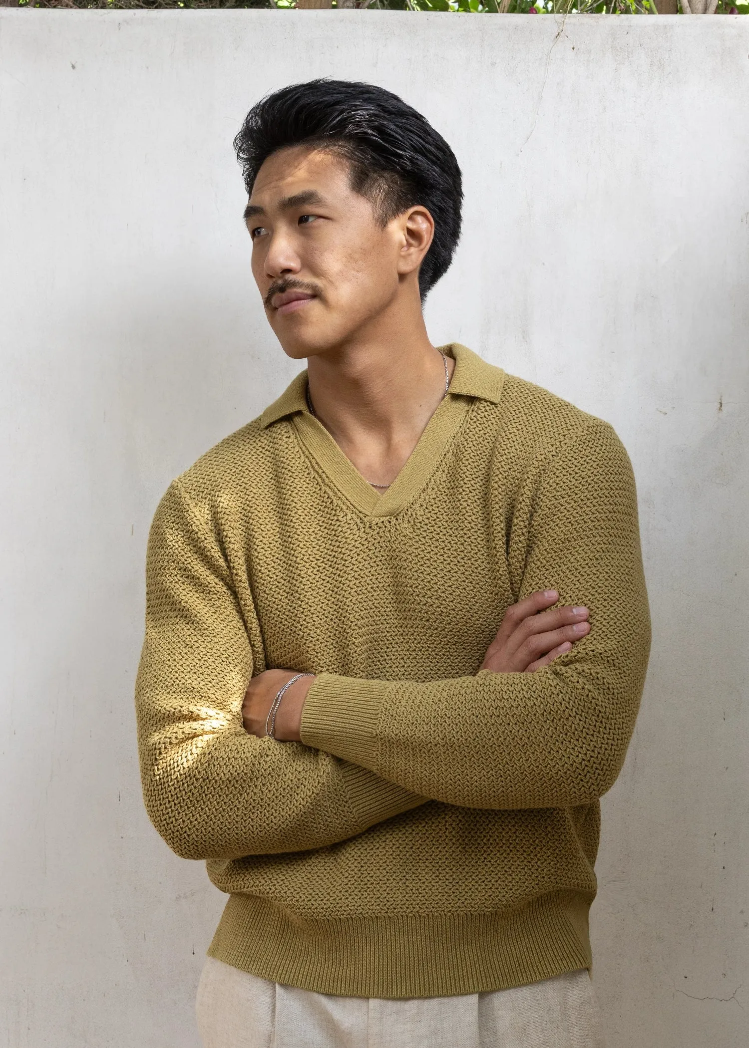 Linen Open Knit Pullover - Pistachio Green sold by Uncle Purl product image thumbnail 3