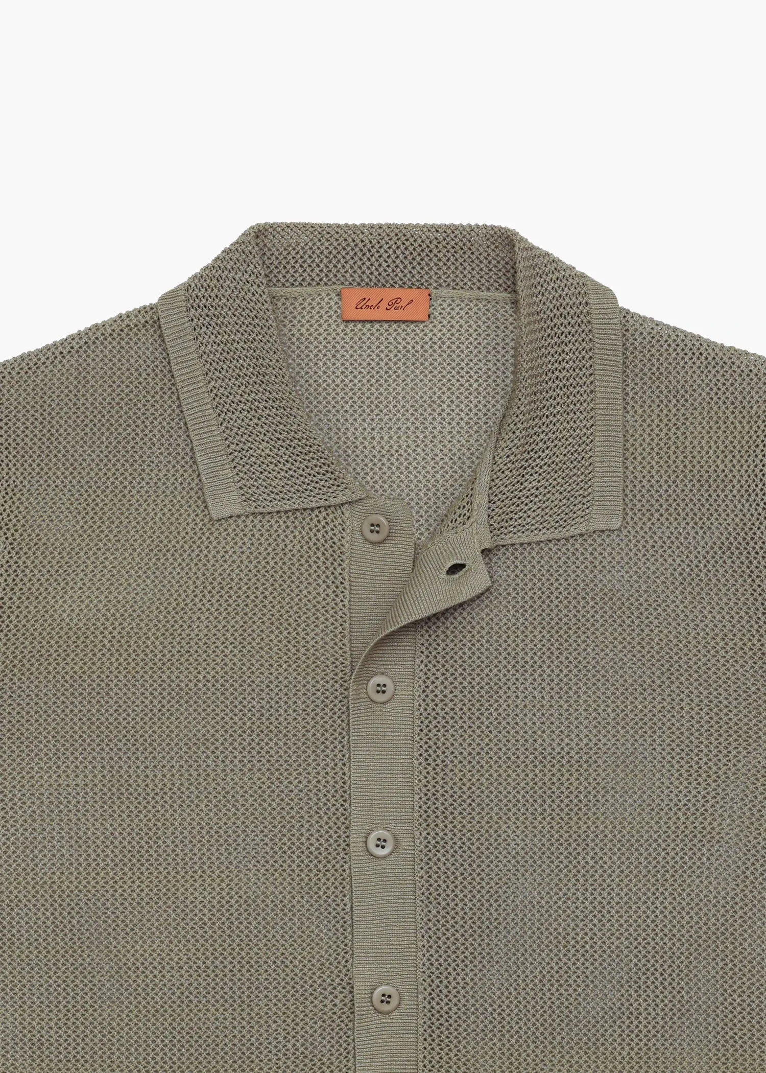 Linen Crochet Stitch Shirt - Sage Green sold by Uncle Purl product image thumbnail 5