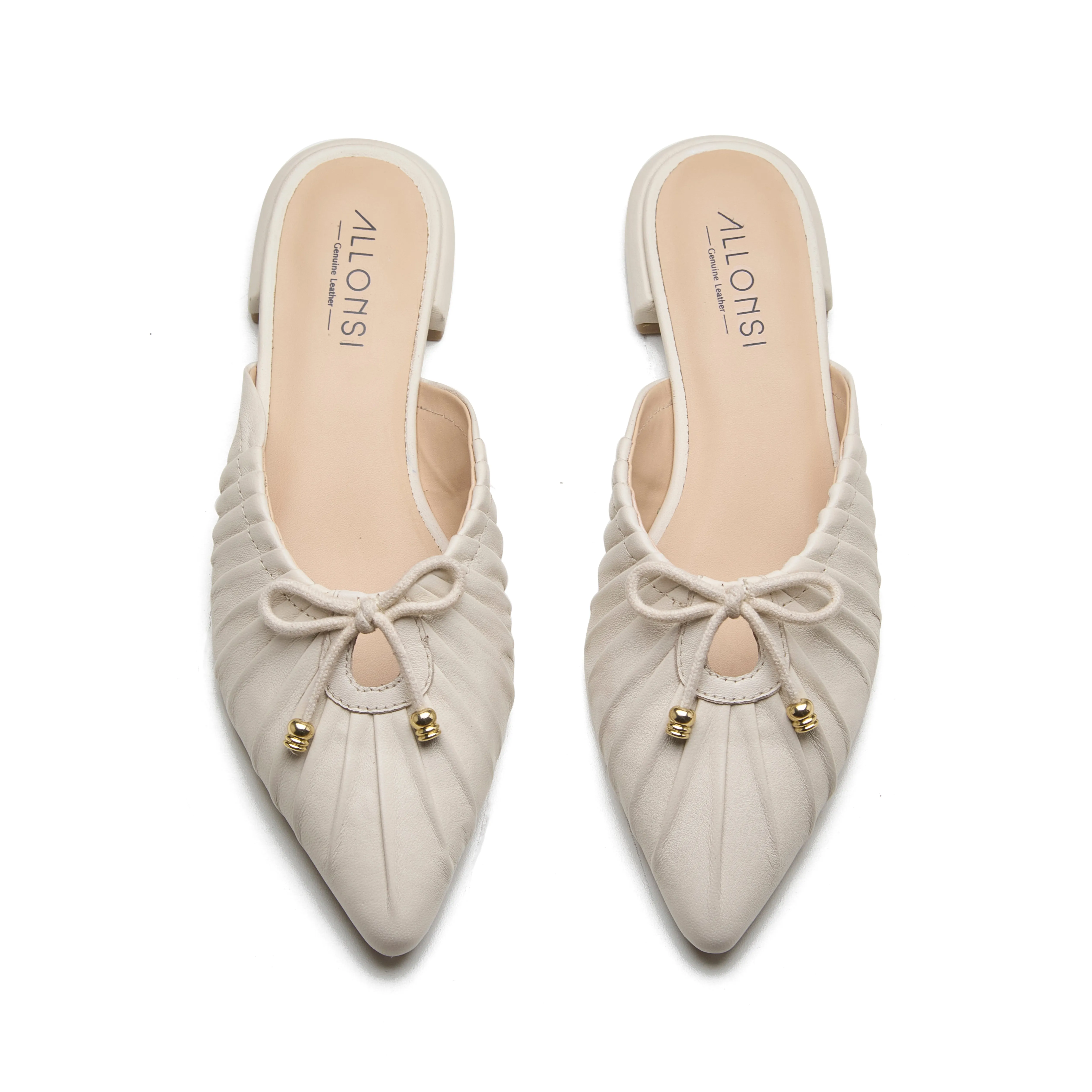 Isla Womens Leather Flat Mule sold by Allonsi product image thumbnail 2