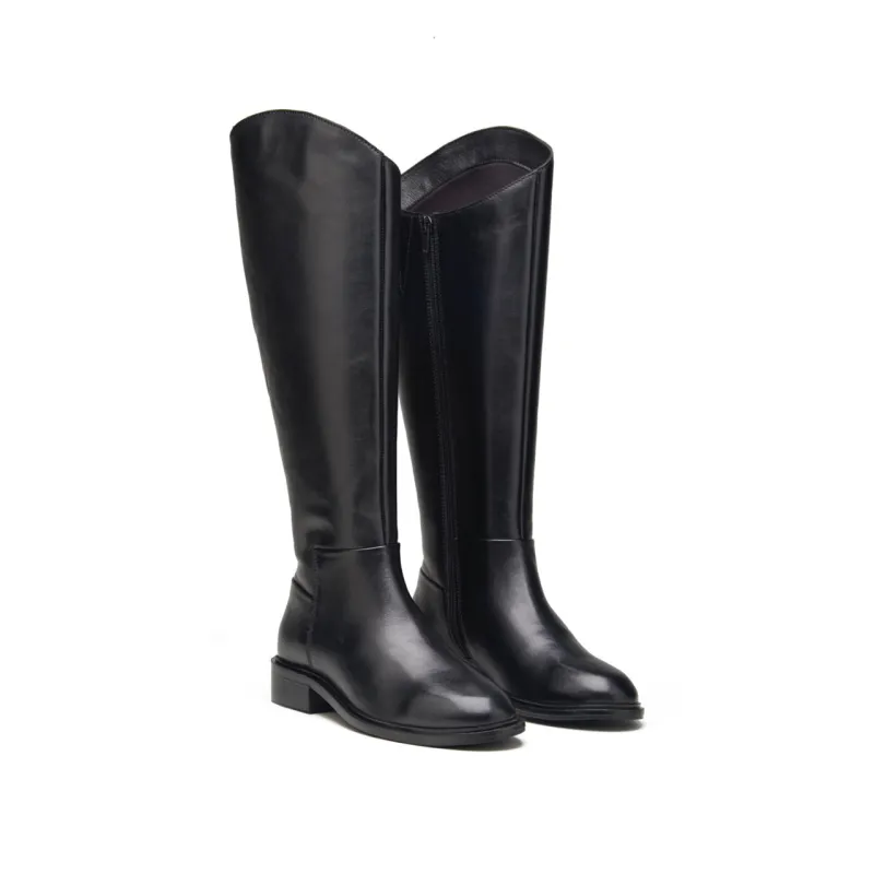 Bronya Womens Leather Long Boot made by Allonsi