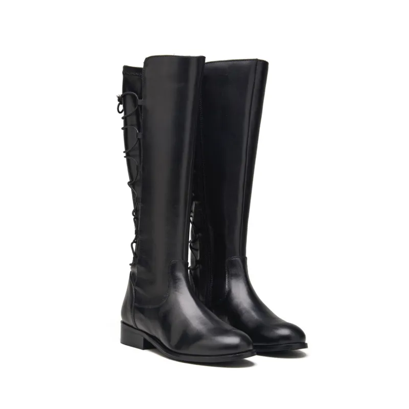 Cora Womens Knee High Leather Boot made by Allonsi