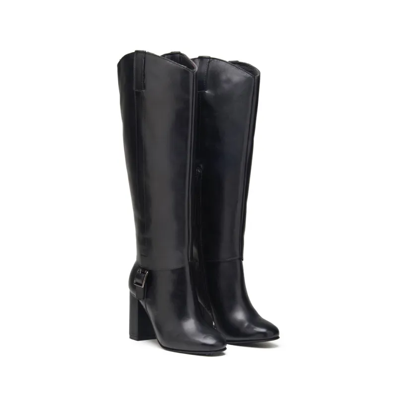 Beatriz Womens Leather Knee High Boot made by Allonsi