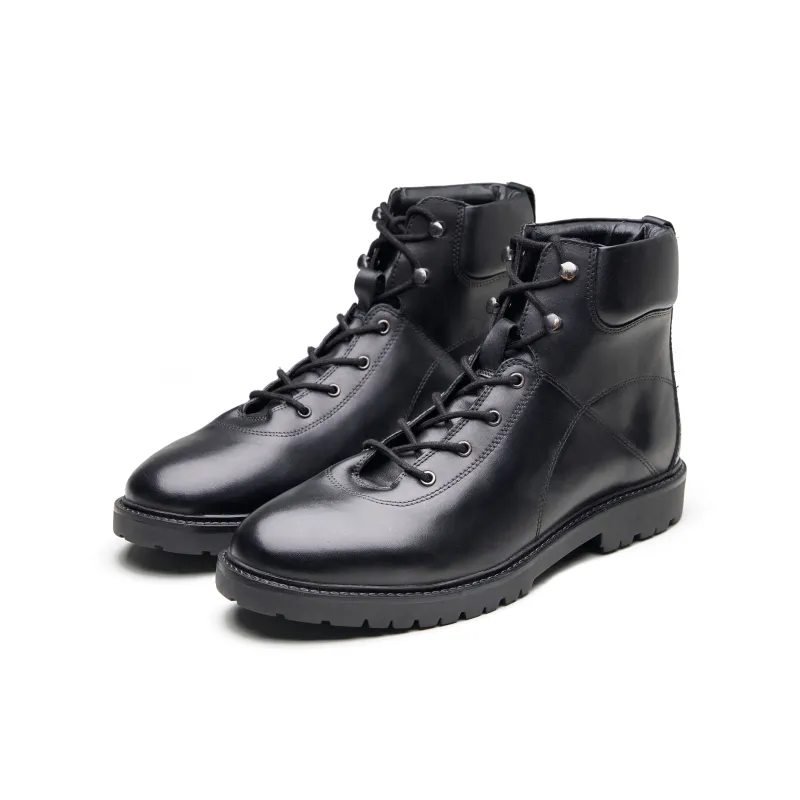 Kian Leather Combat Boot made by Allonsi