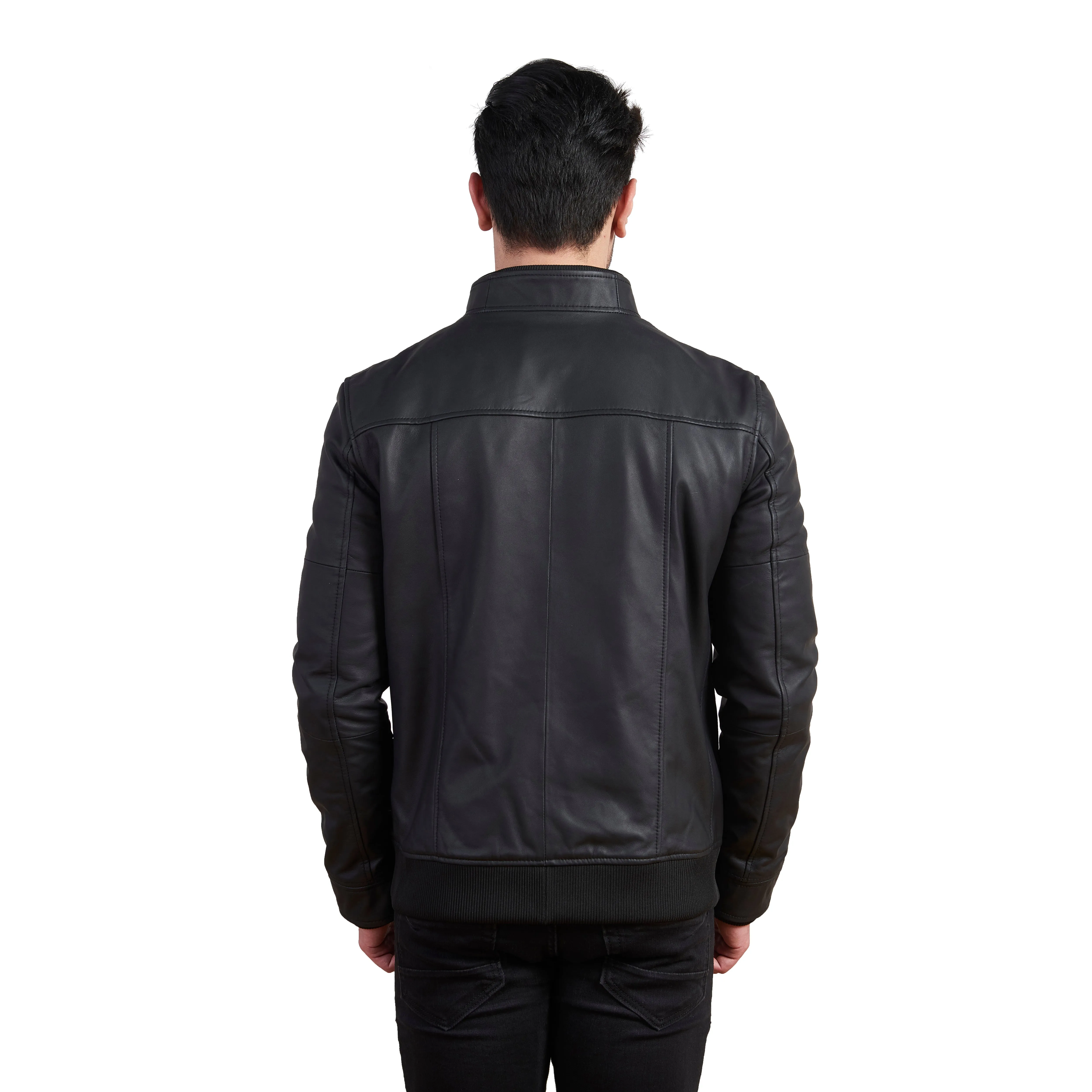 Carmine Ribs Leather Jackets sold by Allonsi product image thumbnail 4