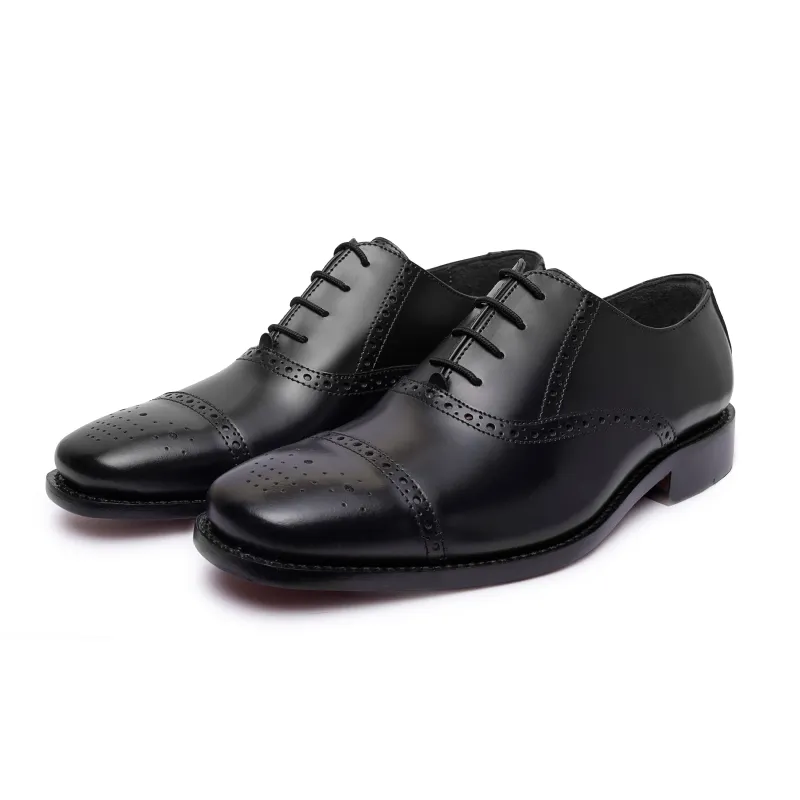 Tallon Goodyear Welted Cap Toe Wingtip Oxford Dress Shoes made by Allonsi