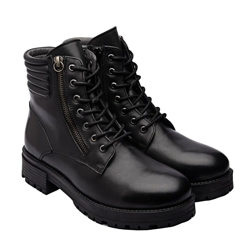 Faun Zip-Up Combat Boots made by Allonsi