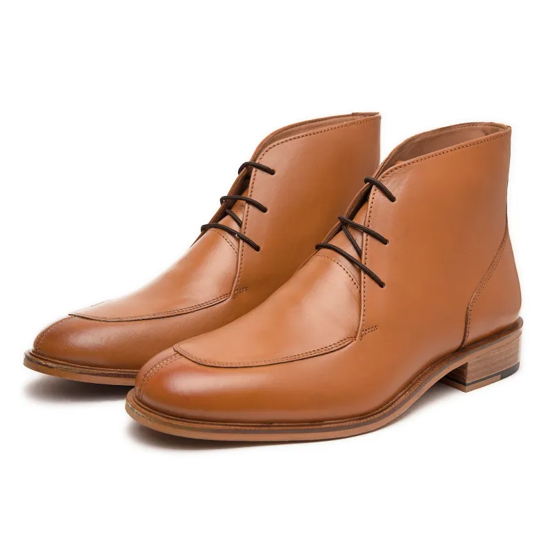 Ceil Apron Toe Dress Chukka Boots made by Allonsi